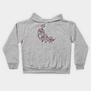 Floral/Heart Moon Kids Hoodie